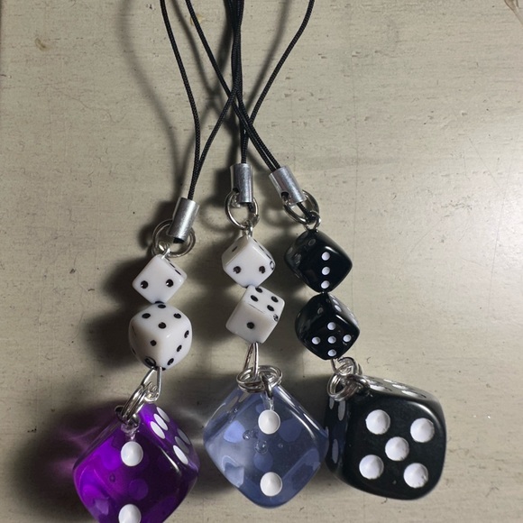 Unique Phone Charm,/ Dice Charm backpack / Dice Gift / Phone Charm Artisan - Picture 5 of 14